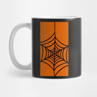 Halloween Orange Spider Web Mug